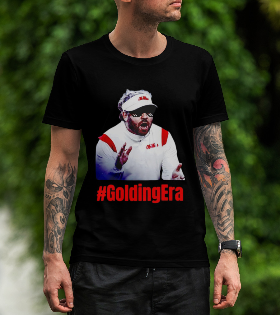 Ole Miss #GoldingEra Pete Golding Pixel Sunglasses Coach Look T-Shirt