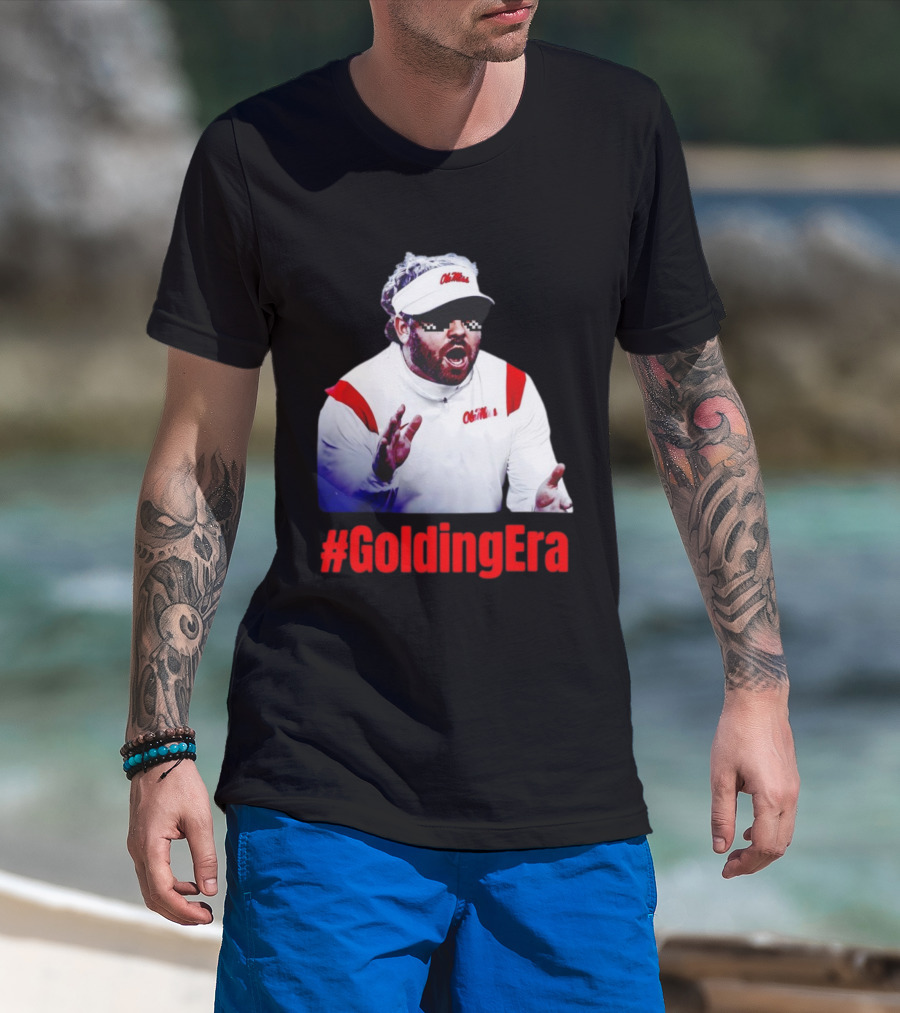 Ole Miss #GoldingEra Pete Golding Pixel Sunglasses Coach Look T-Shirt