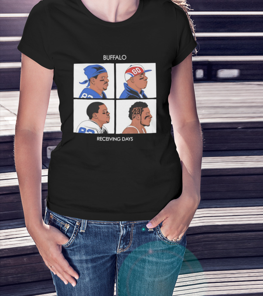 Buffalo Receiving Days 80 82 13 Players Illustration T-Shirt