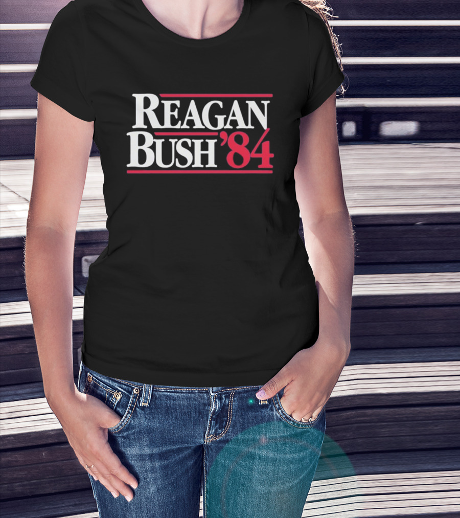 Reagan Bush 1984 Campaign Election Historical Political Memorabilia T-Shirt