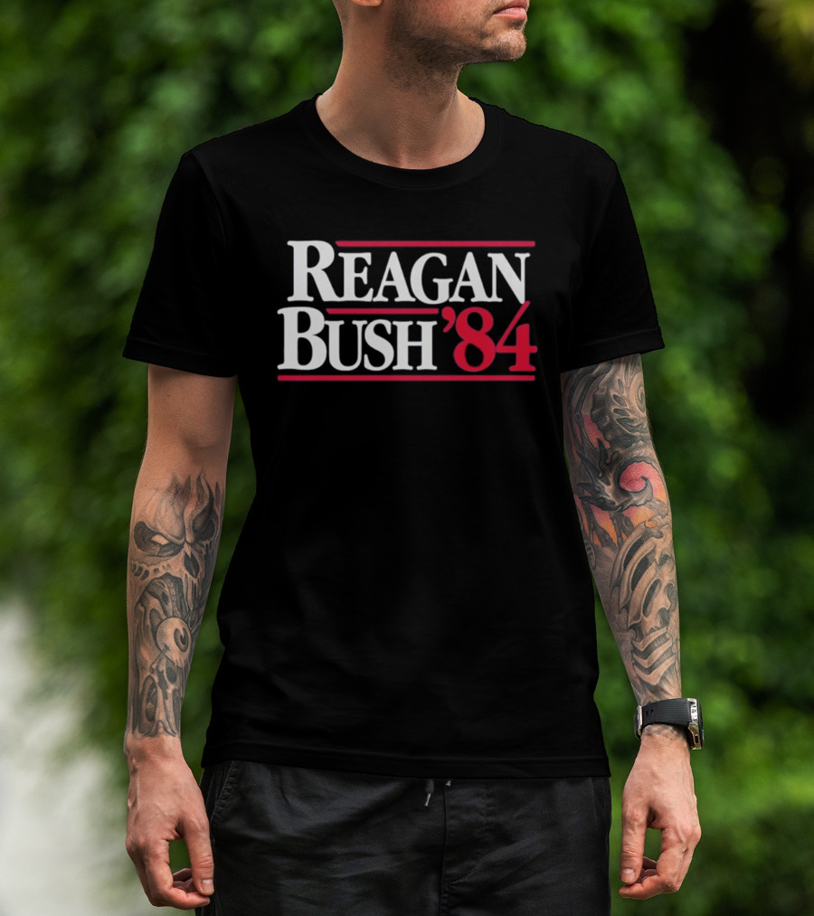 Reagan Bush 1984 Campaign Election Historical Political Memorabilia T-Shirt