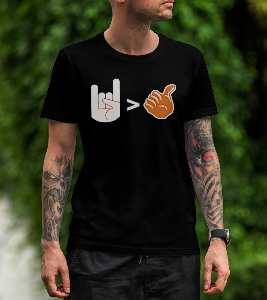 Texas Longhorns Hook ’em Hand Gesture Greater Thumbs Up Symbol 2025 T-Shirt