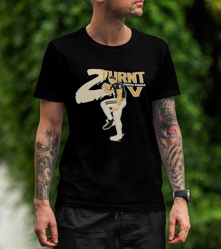 2Turnt Vanderbilt Diego Pavia Football Player T-Shirt