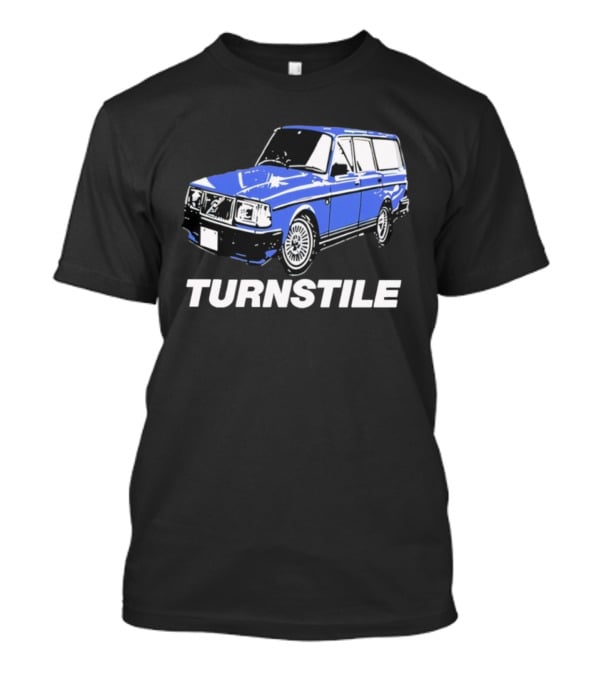 Turnstile Volvo Car Blue Illustration T-Shirt