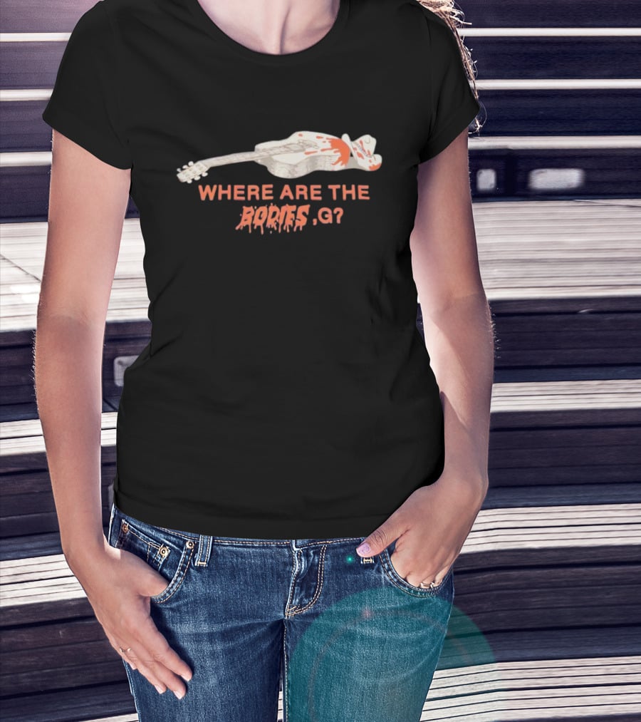 YMH Studios Where Are The Bodies G Guitar Graphic T-Shirt
