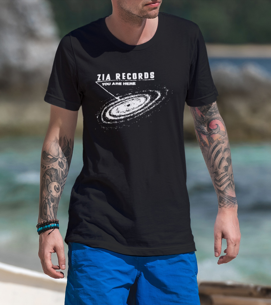 Zia Records You Are Here Galaxy Design T-Shirt