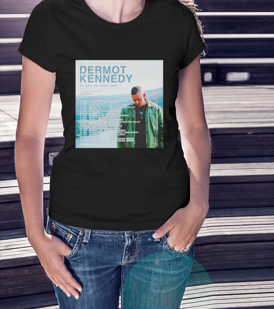 Dermot Kennedy EU And UK Tour 2026 With Special Guests Amble Concert Dates And Locations T-Shirt
