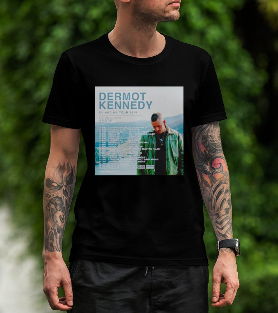Dermot Kennedy EU And UK Tour 2026 With Special Guests Amble Concert Dates And Locations T-Shirt