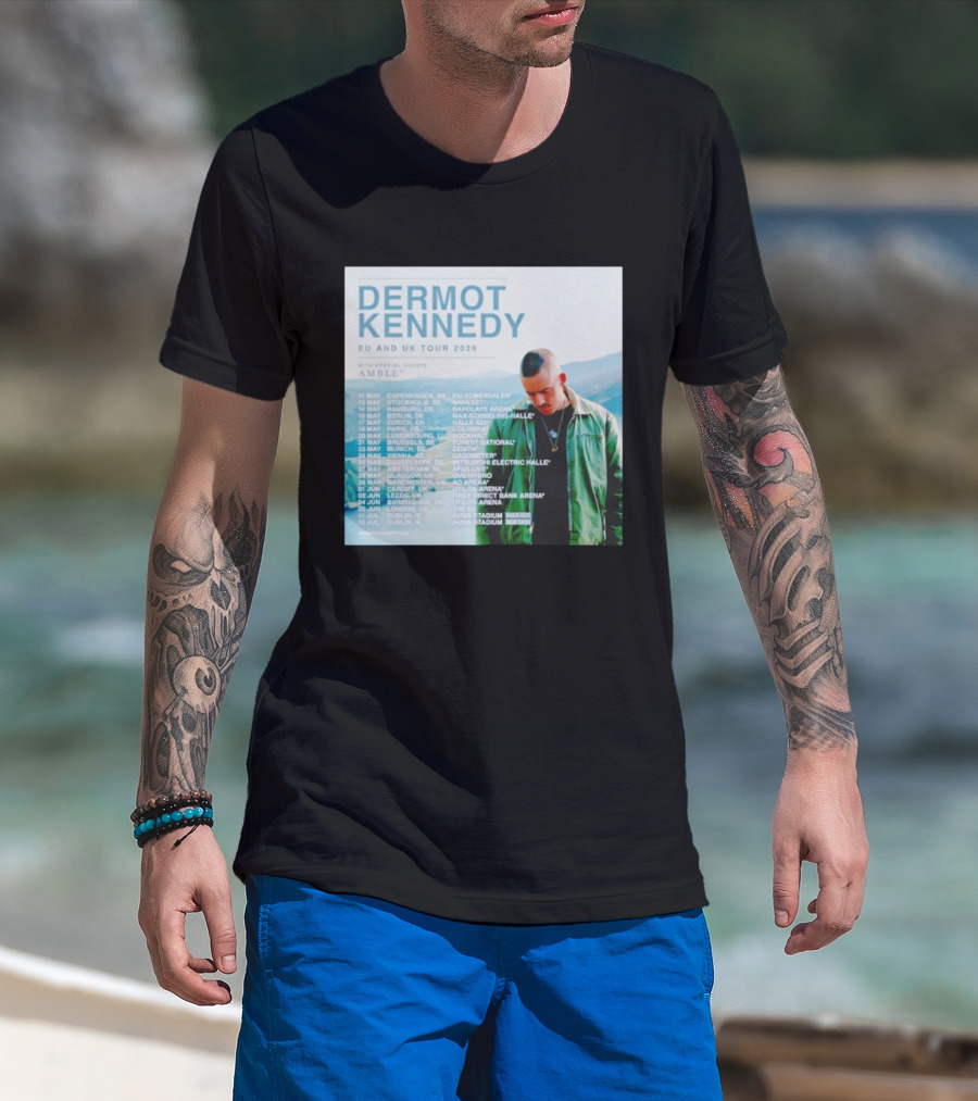 Dermot Kennedy EU And UK Tour 2026 With Special Guests Amble Concert Dates And Locations T-Shirt