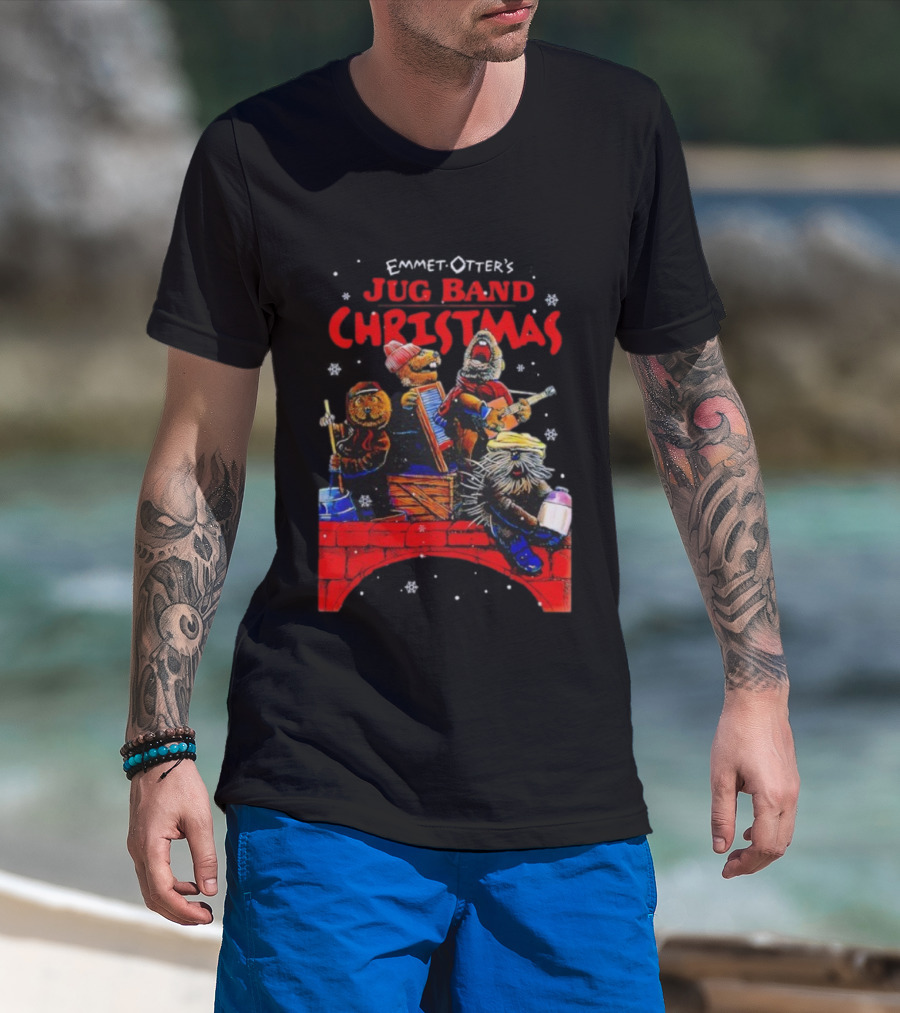 Emmet Otter Jug Band Christmas Movie Characters Holiday Music Scene T-Shirt