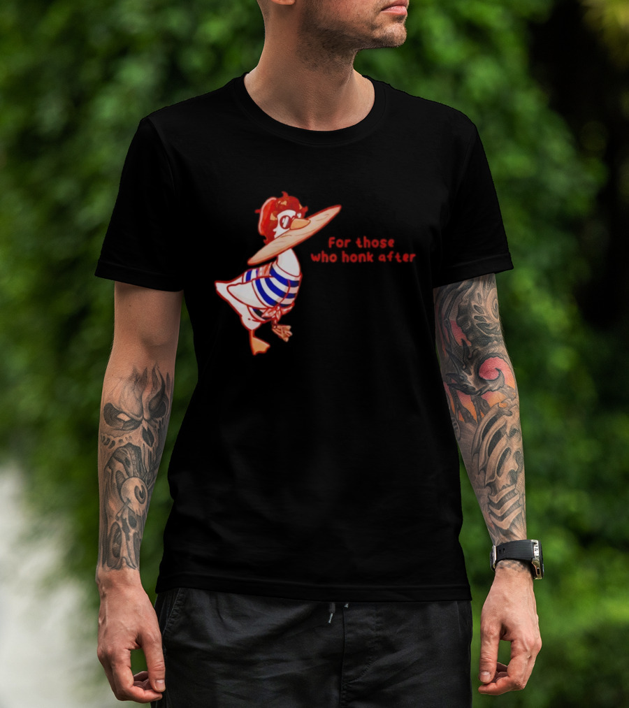 Goosetave For Those Who Honk After Goose In Glasses And Striped T-Shirt