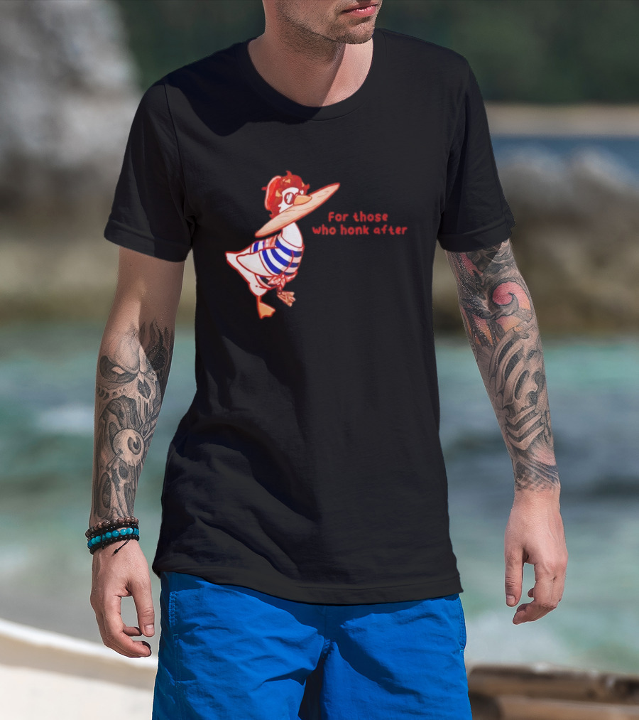 Goosetave For Those Who Honk After Goose In Glasses And Striped T-Shirt