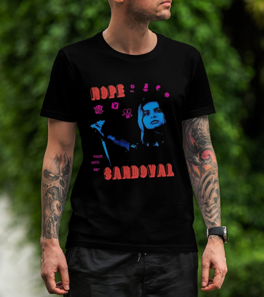 Hope Sandoval Fade Into Me Blue Artistic Portrait Theme T-Shirt