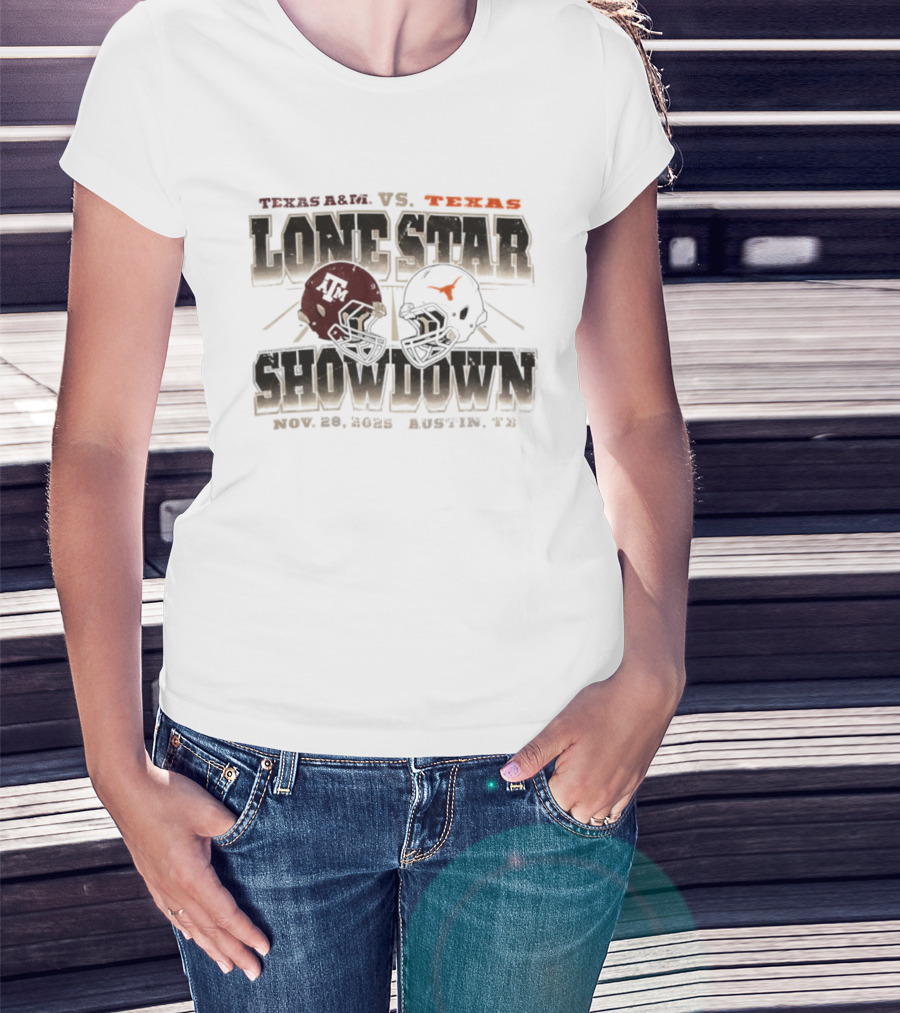 Texas A&M Vs Texas Longhorns Lone Star Showdown Nov 28 2025 Austin TX T-Shirt