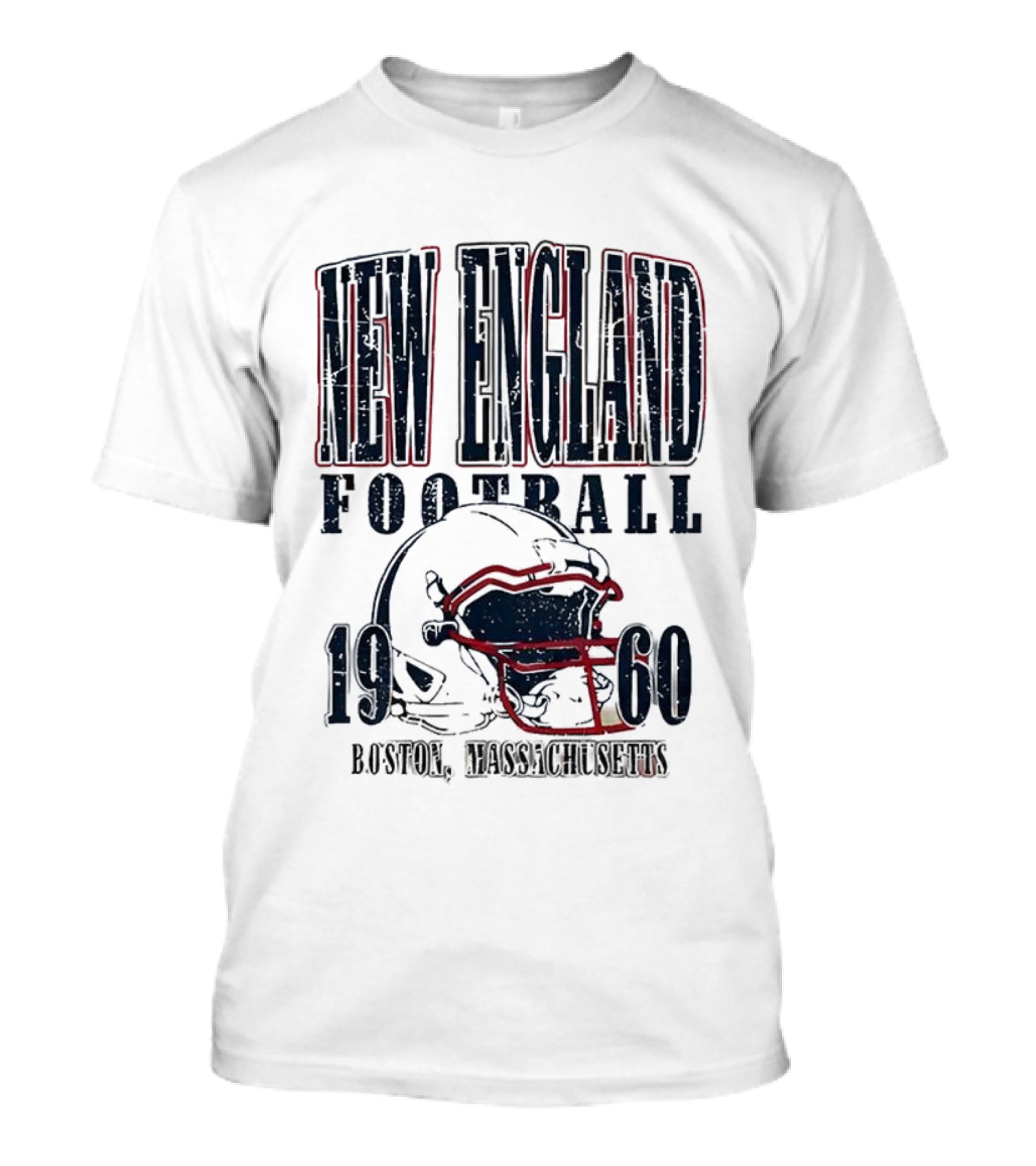 New England Football 1960 Boston Massachusetts Helmet T-Shirt