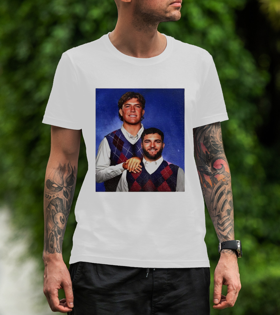 NY Giants Step Brothers Dart And Cam Football Duo T-Shirt