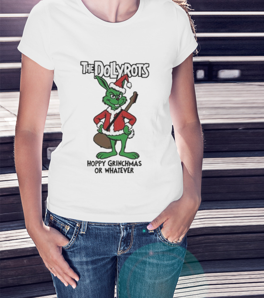 The Dollyrots Hoppy Grinchmas Festive Santa Bunny T-Shirt