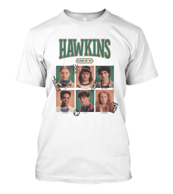 Hawkins Class Of ’87 Hellfire Lives Tour Stranger Things Characters T-Shirt