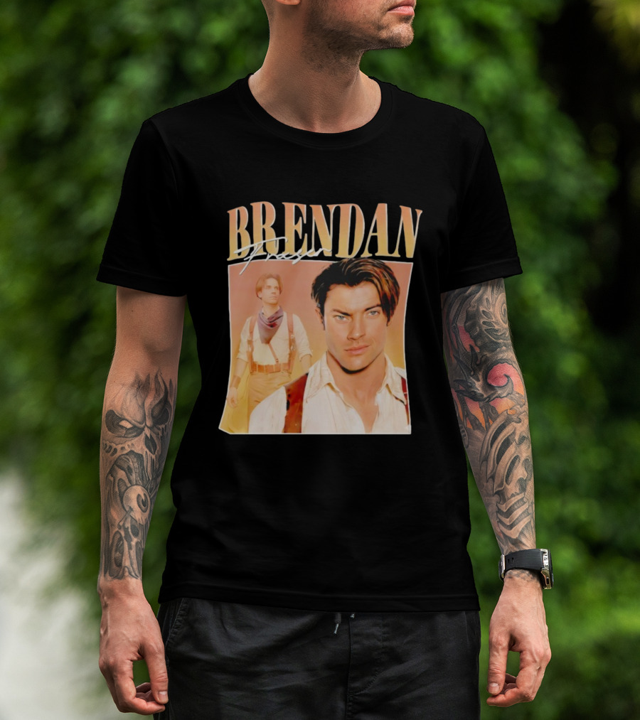 Brendan Fraser 90s Retro Style T-Shirt