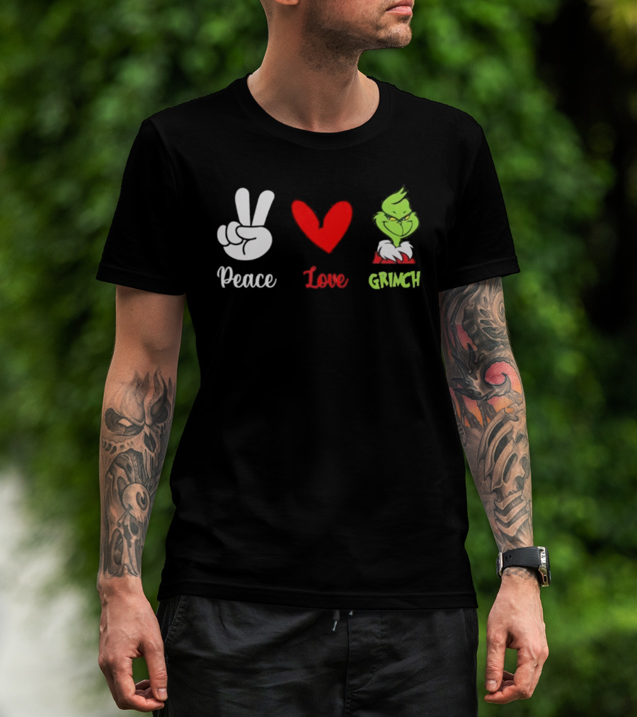 Peace Love Grinch Holiday Celebration T-Shirt