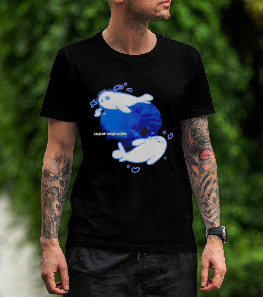 Super Seal Club 2025 Cute Cartoon Seal Design T-Shirt