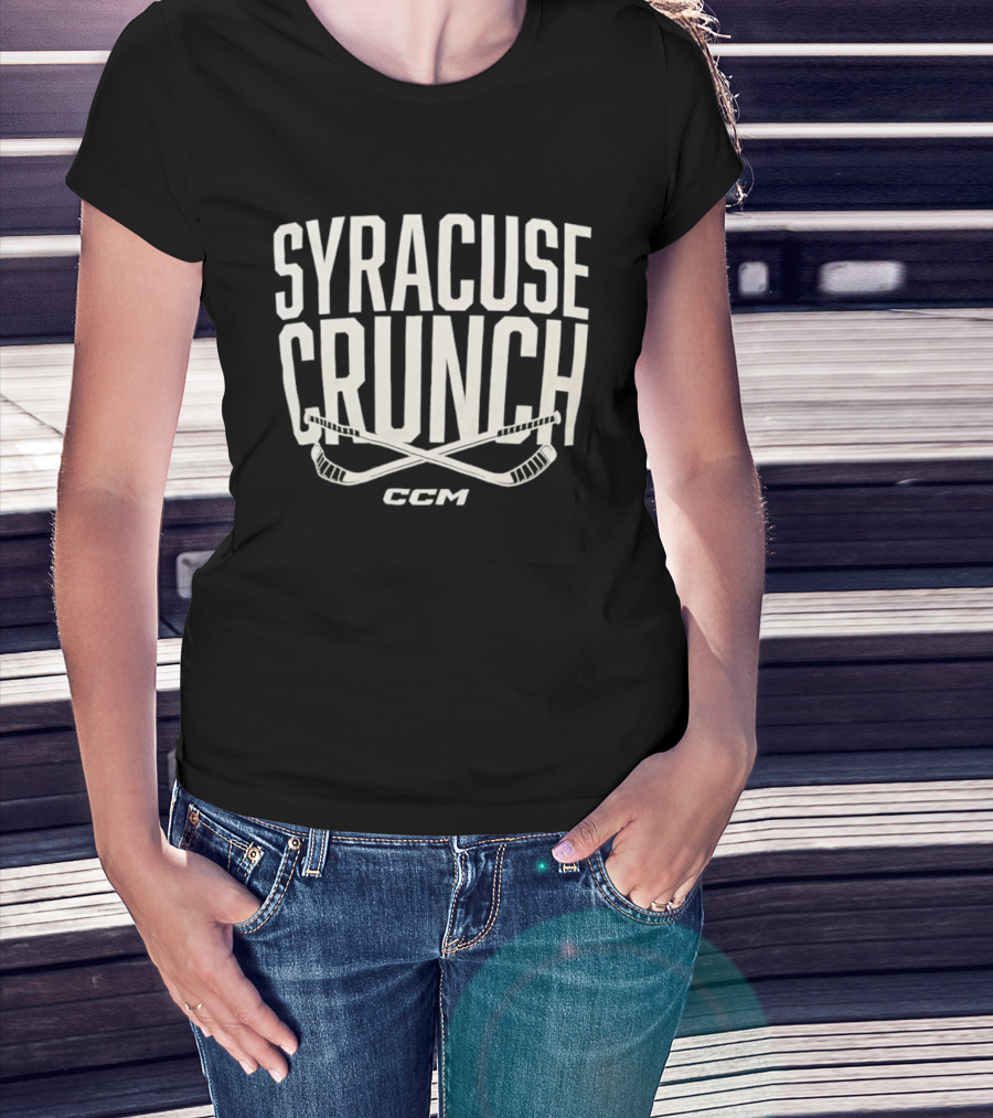 Syracuse Crunch CCM Hockey Team Crossed Sticks T-Shirt