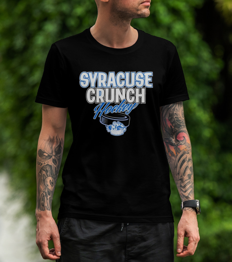 Syracuse Crunch Hockey Team Puck And Mascot Design T-Shirt