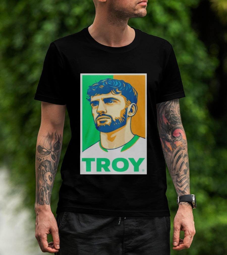 Troy Parrott Ireland Qualifiers Green White Orange T-Shirt
