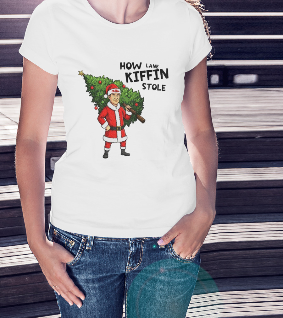 How Lane Kiffin Stole Christmas Ole Miss Santa Tree T-Shirt