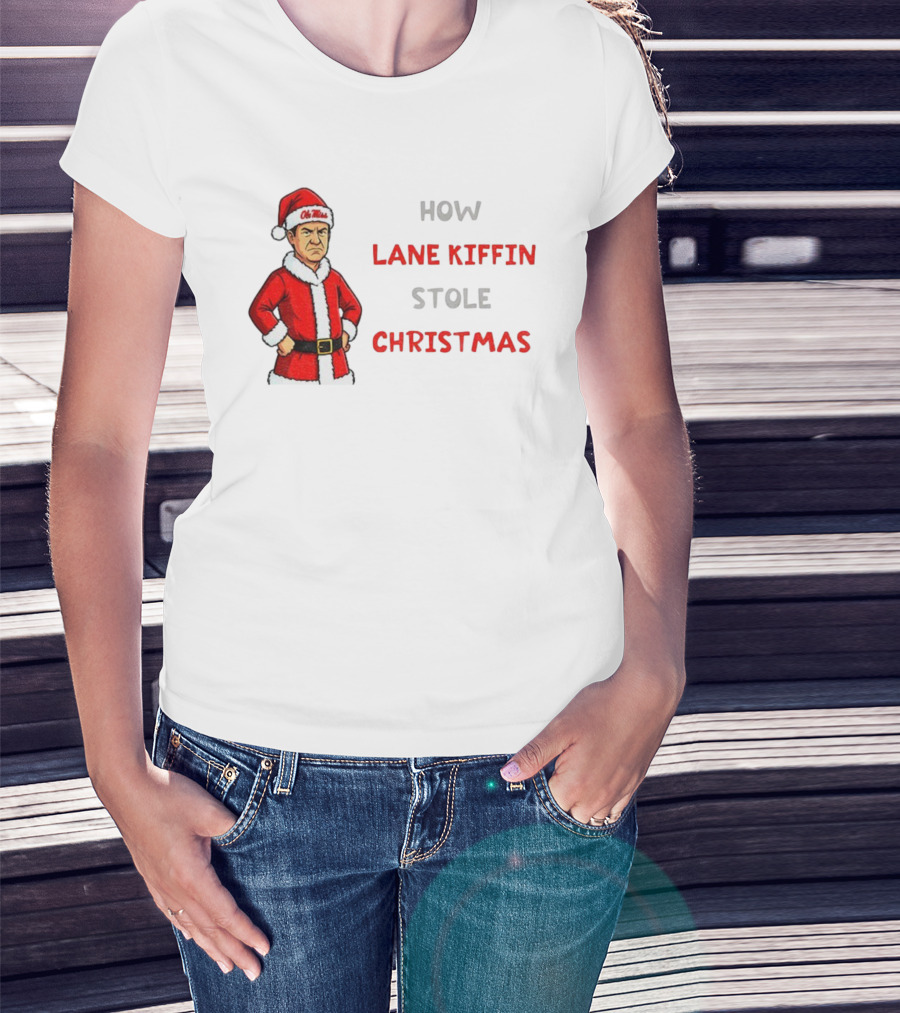 How Lane Kiffin Stole Christmas Funny Grinchmas Ole Miss Santa Coach T-Shirt