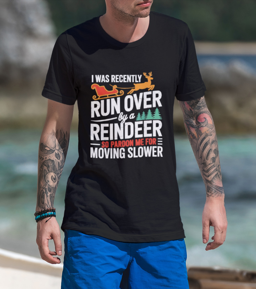 I Was Recently Run Over By A Reindeer So Pardon Me For Moving Slower T-Shirt