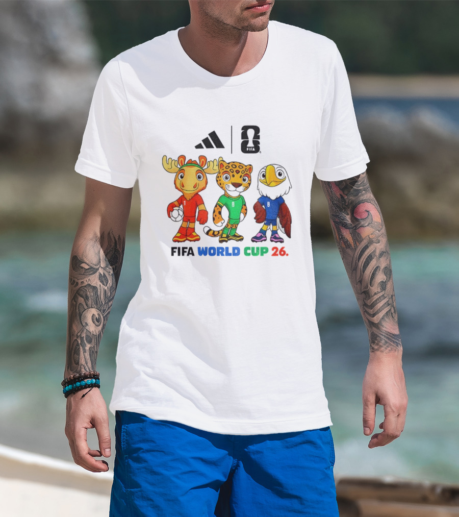 FIFA World Cup 2026 Mascot Cartoon Characters 2025 T-Shirt