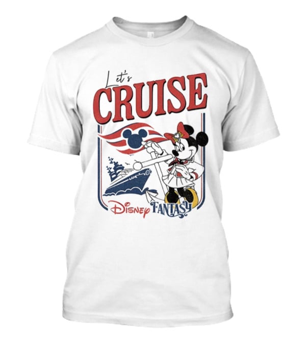 Mickey Minnie Disney Fantasy Family Cruise Let's Cruise Adventure T-Shirt