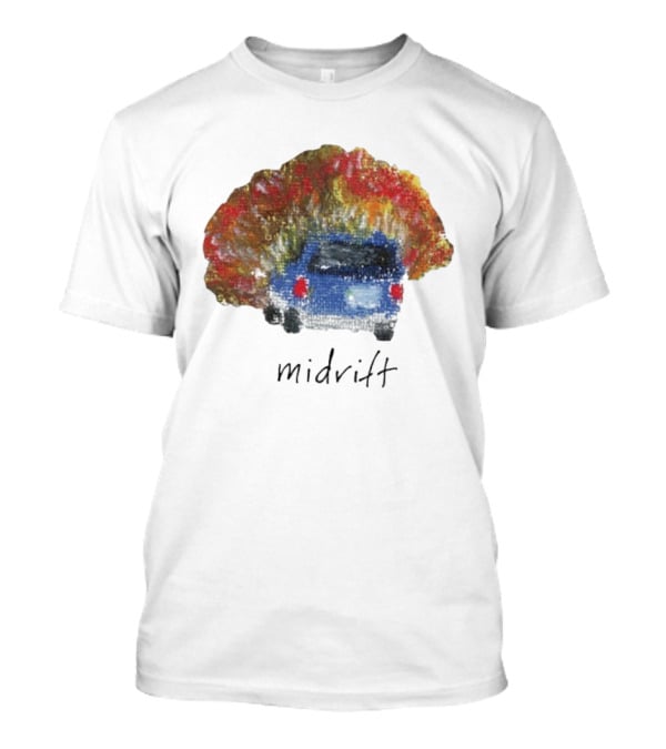 Midrift Summer 2025 Tour Fiery Blue Car Adventure T-Shirt