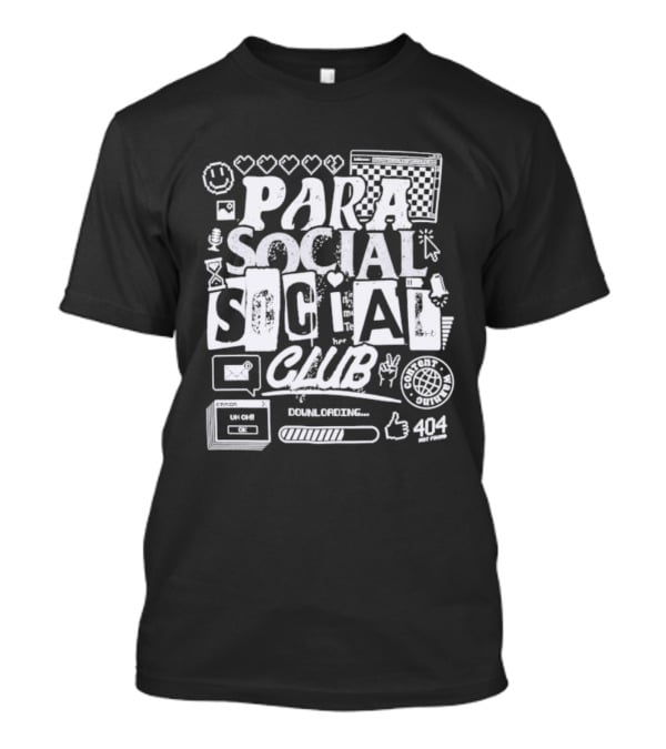 Parasocial Social Club Downloading 404 Icons Hearts T-Shirt