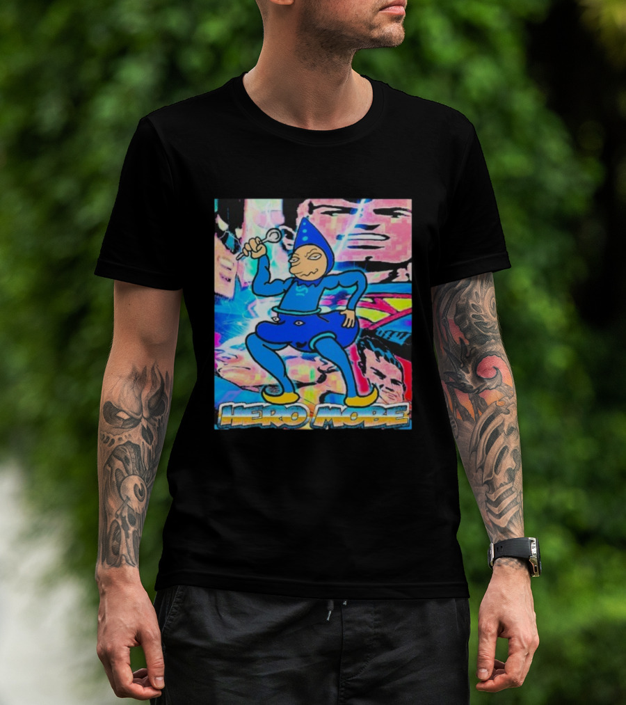 Homestuck SBaHJ Hero Mobe Comic Style Character In Blue Costume T-Shirt