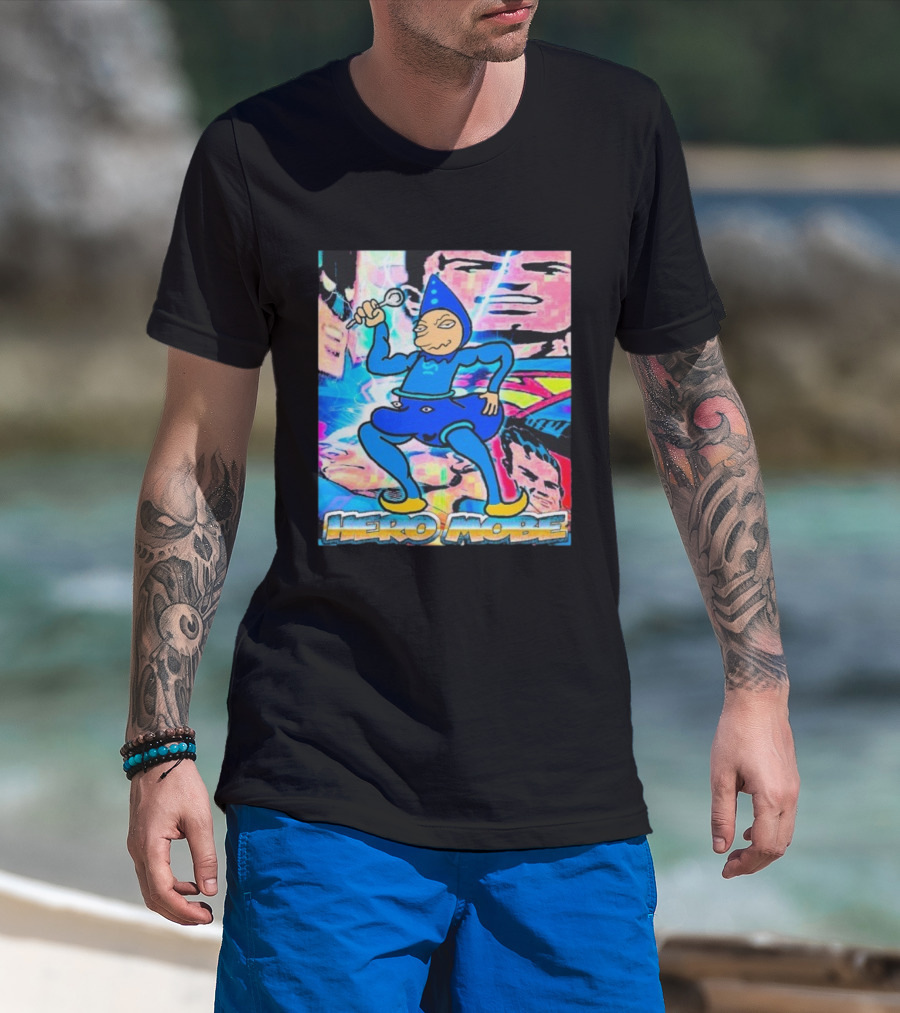 Homestuck SBaHJ Hero Mobe Comic Style Character In Blue Costume T-Shirt