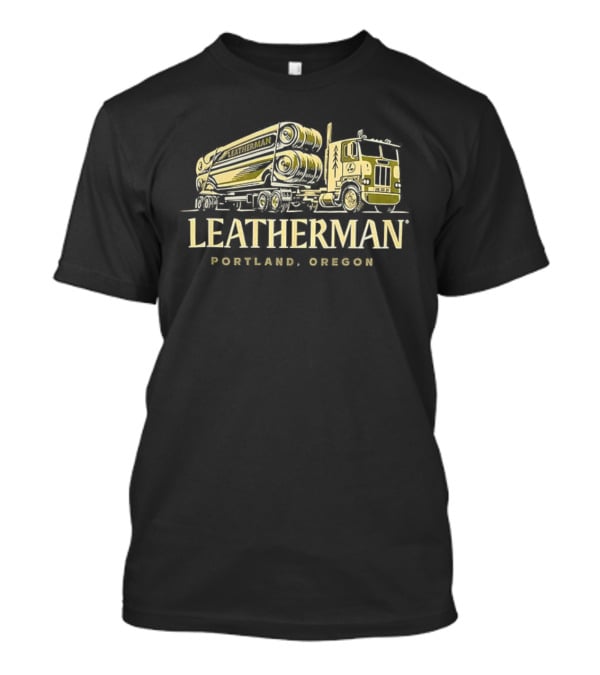 Leatherman Portland Oregon Logging Truck Illustration T-Shirt