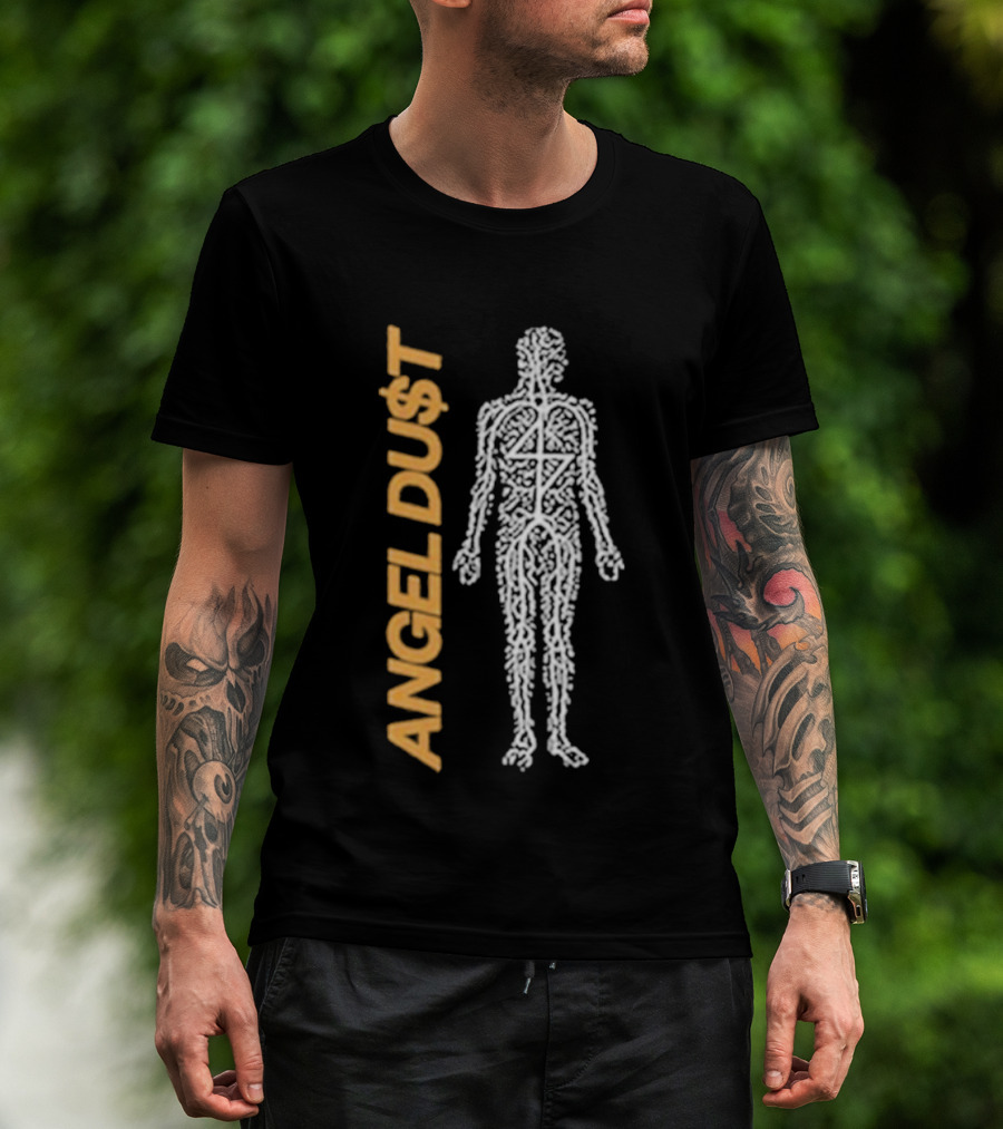 Angel Du$t Money Man Skeleton Outline T-Shirt