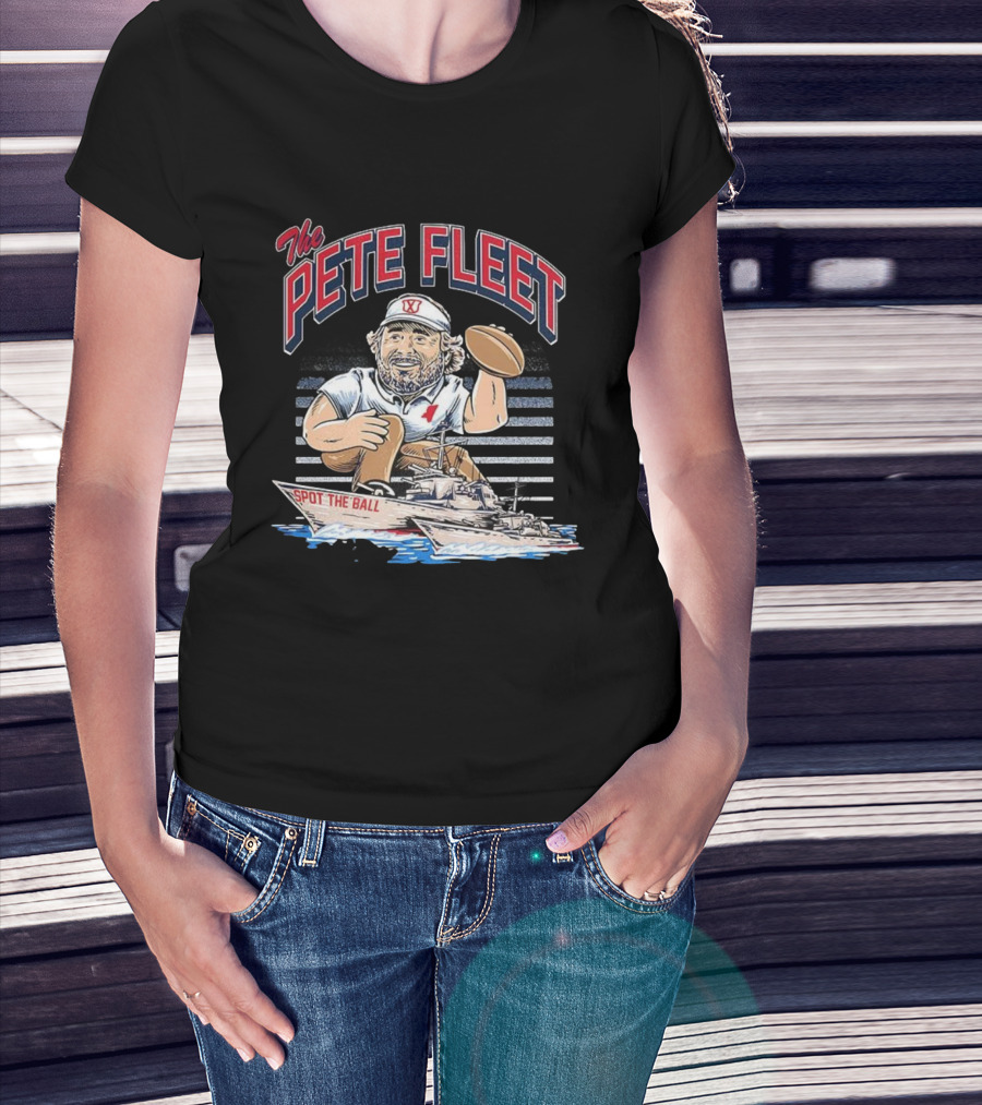 The Pete Fleet Spot The Ball Football Mascot Ship Icon T-Shirt