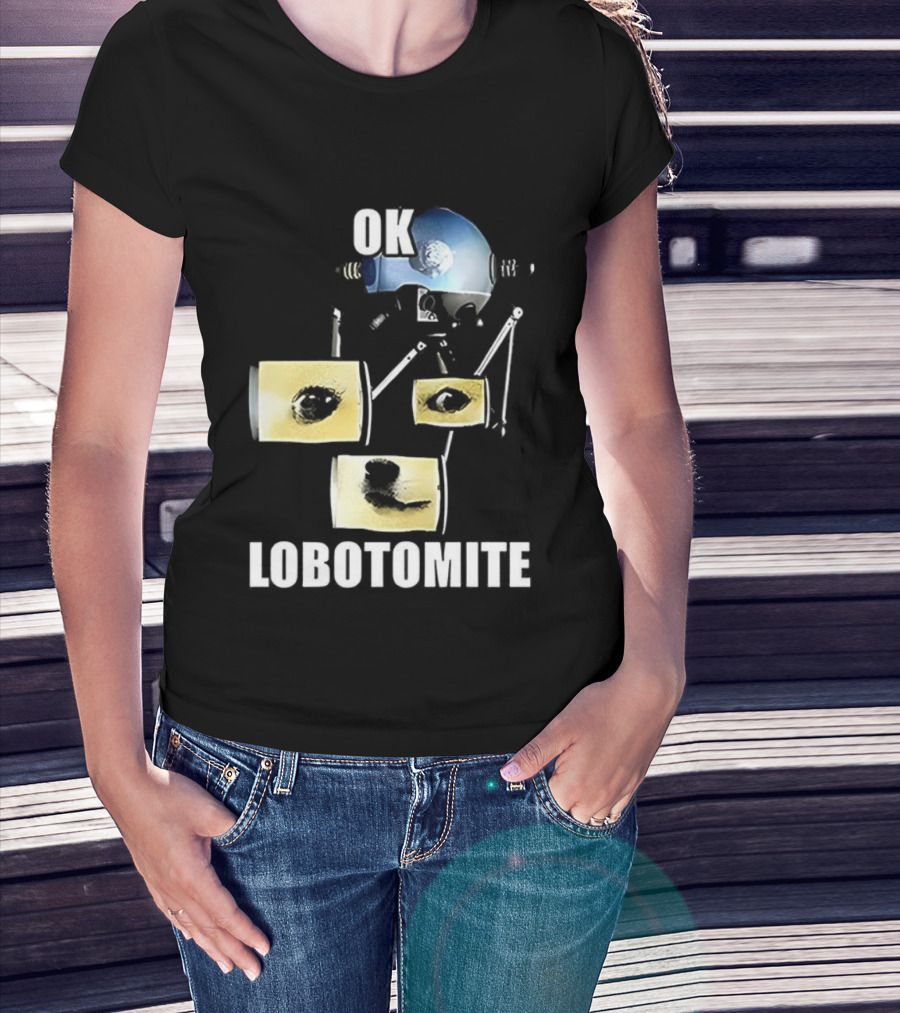 OK Lobotomite Helmet Style Doge Meme Fallout Theme T-Shirt