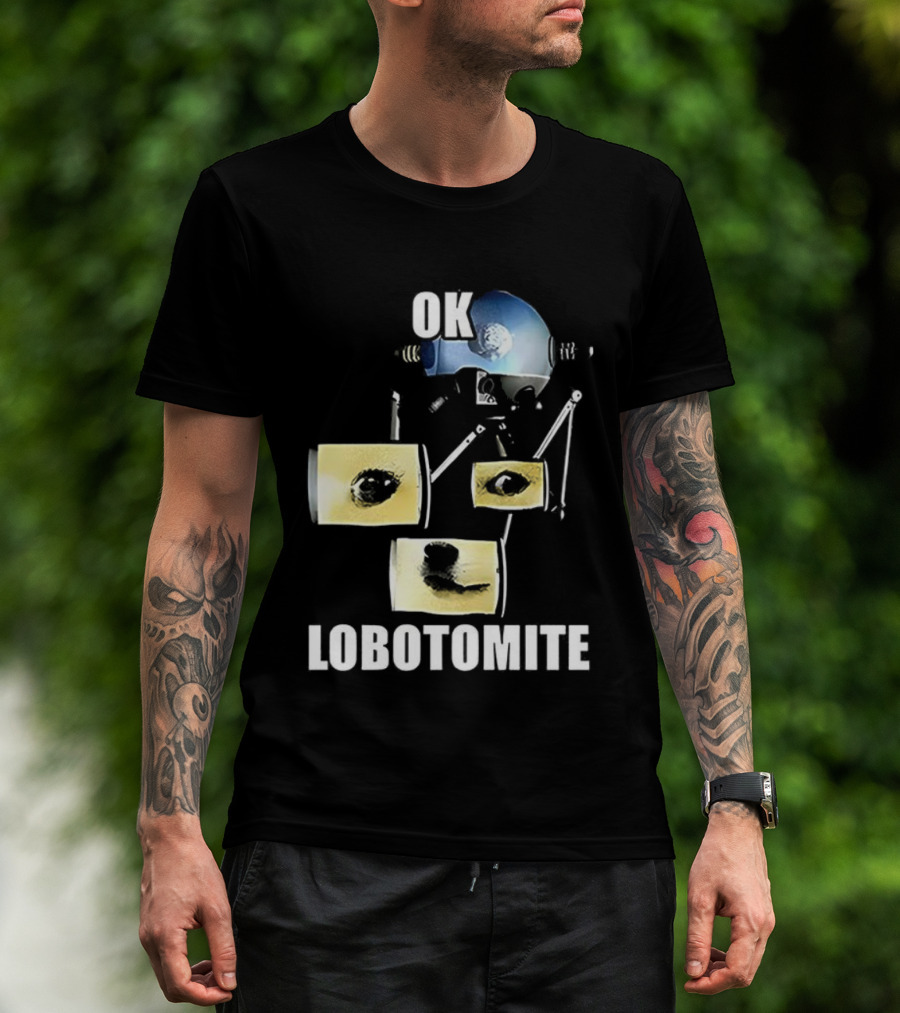 OK Lobotomite Helmet Style Doge Meme Fallout Theme T-Shirt