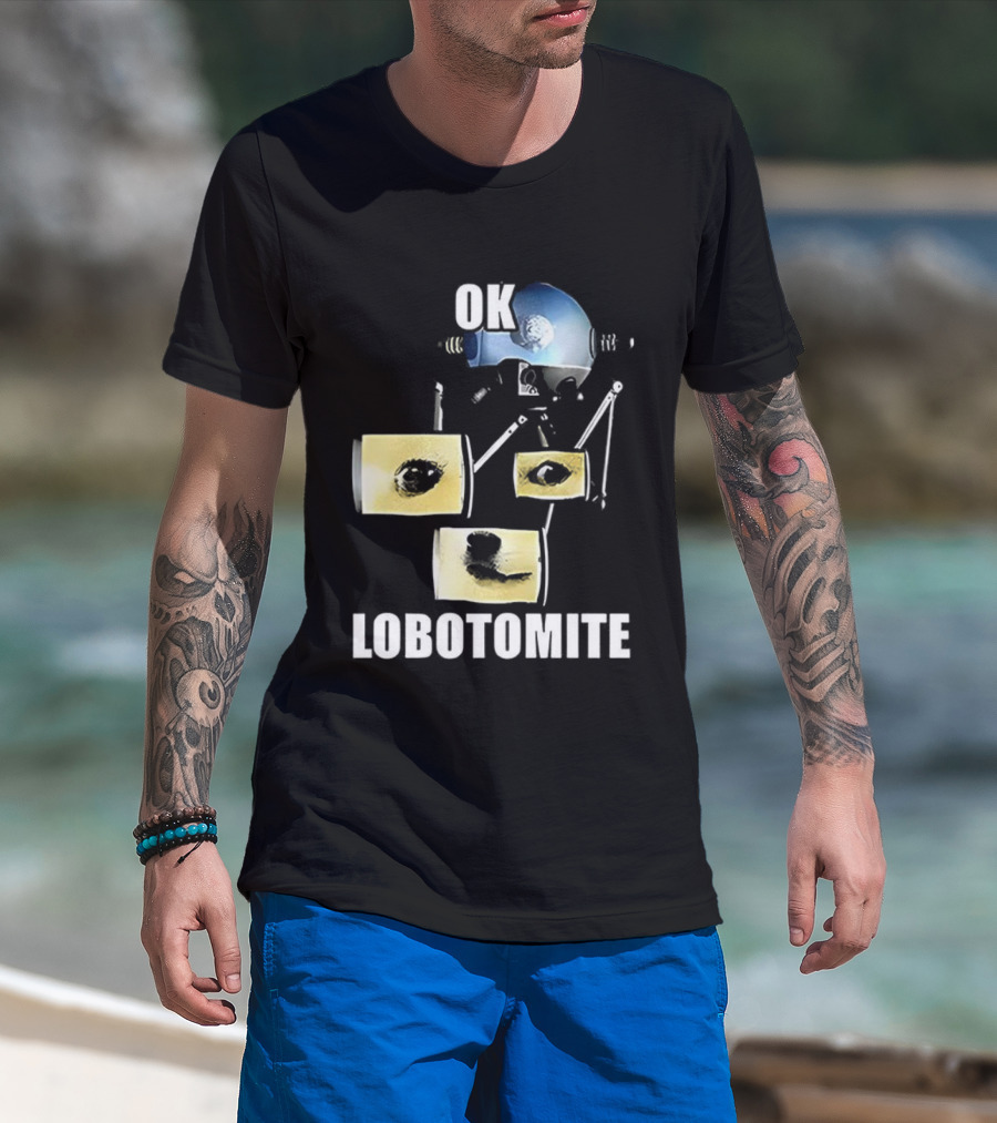 OK Lobotomite Helmet Style Doge Meme Fallout Theme T-Shirt