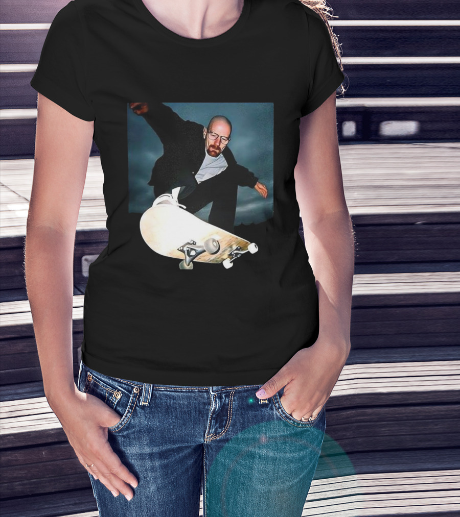 Walter White Skateboarding 90s Movie Meme Retro Nostalgia T-Shirt