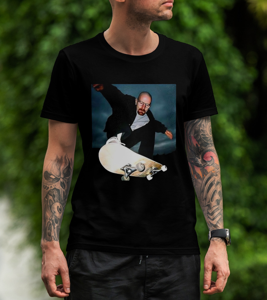 Walter White Skateboarding 90s Movie Meme Retro Nostalgia T-Shirt