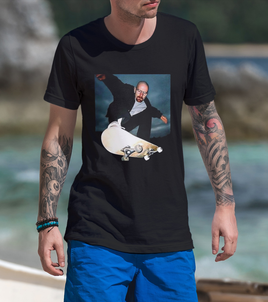 Walter White Skateboarding 90s Movie Meme Retro Nostalgia T-Shirt