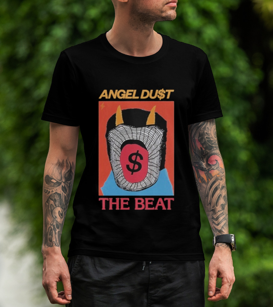 Angel Du$t The Beat Dollar Sign Mask Art T-Shirt