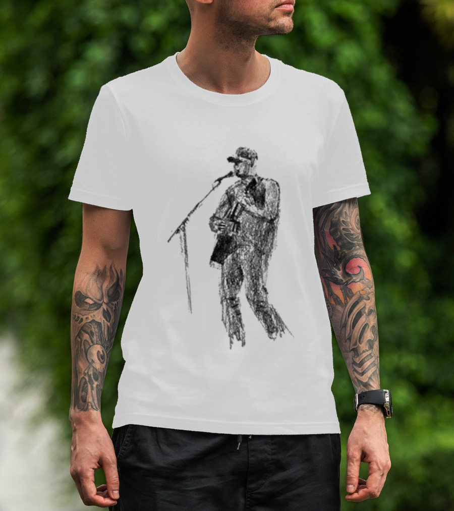 Zach Bryan Microphone Silhouette T-Shirt