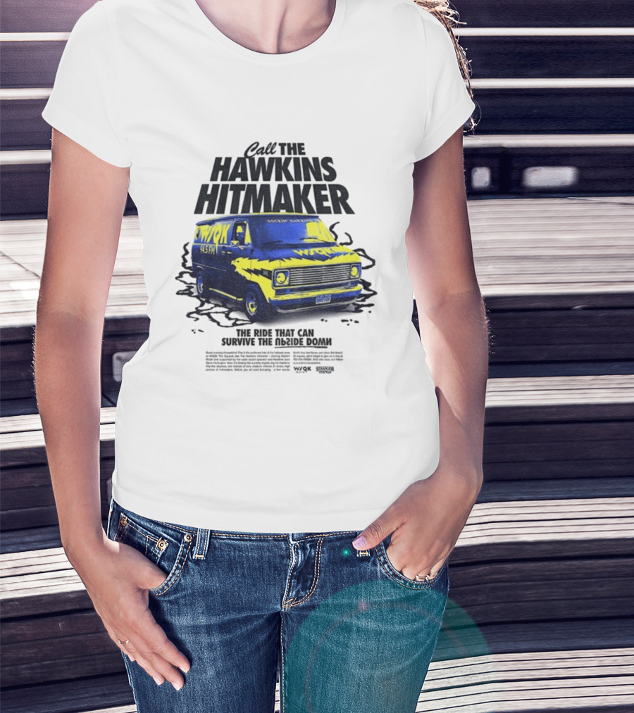 WSQK 94.5 FM The Hawkins Hitmaker Stranger Things Van T-Shirt
