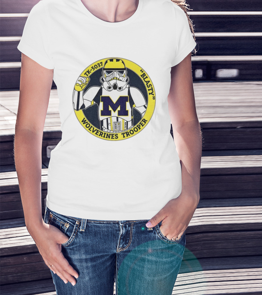 TK-5037 Blasty Wolverines Trooper Michigan M Varsity Fandom T-Shirt